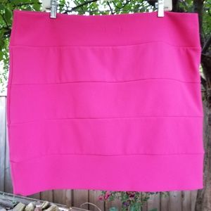 Bright Pink BONGO Stretch Mini Skirt Sz 3X